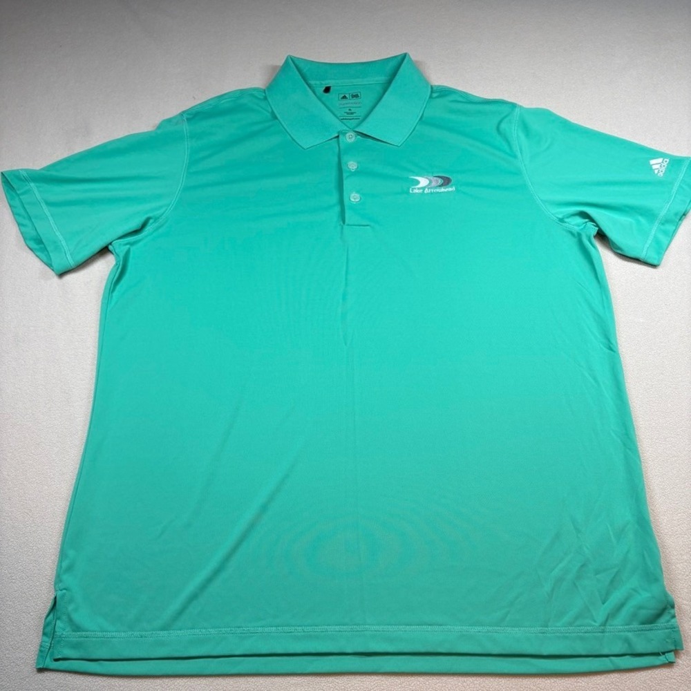 Adidas Puremotion Mens XL Green Lake Arrowhead Golf Polo Activewear Casual